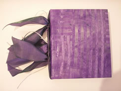 Purple painted hand-made book