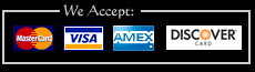 Gails Lighthouse Cards accepts MasterCard, VISA, American Express, and Discover
